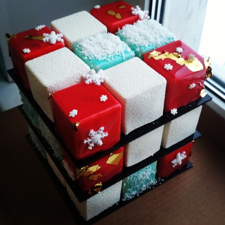 Подставка для муссового торта кубики
