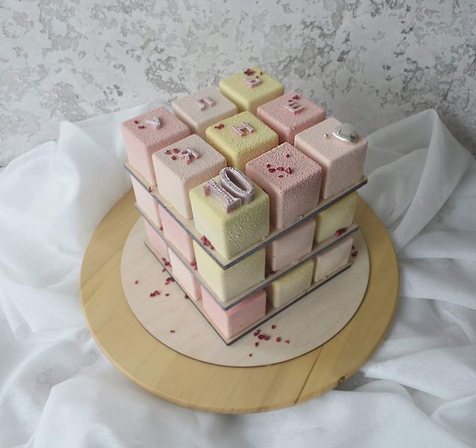 Свадебный торт кубиками