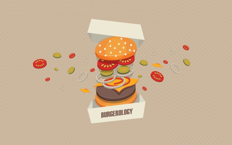 Необычные иллюстрации гамбургер