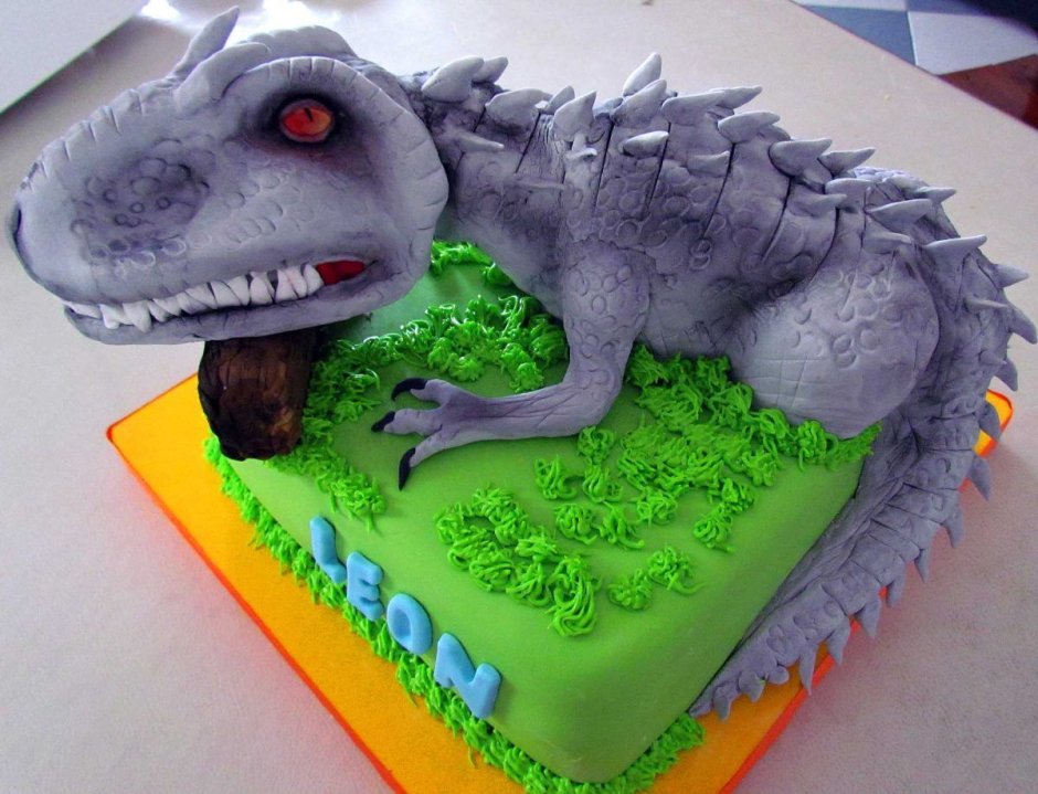 Торт с динозавром Велоцераптор