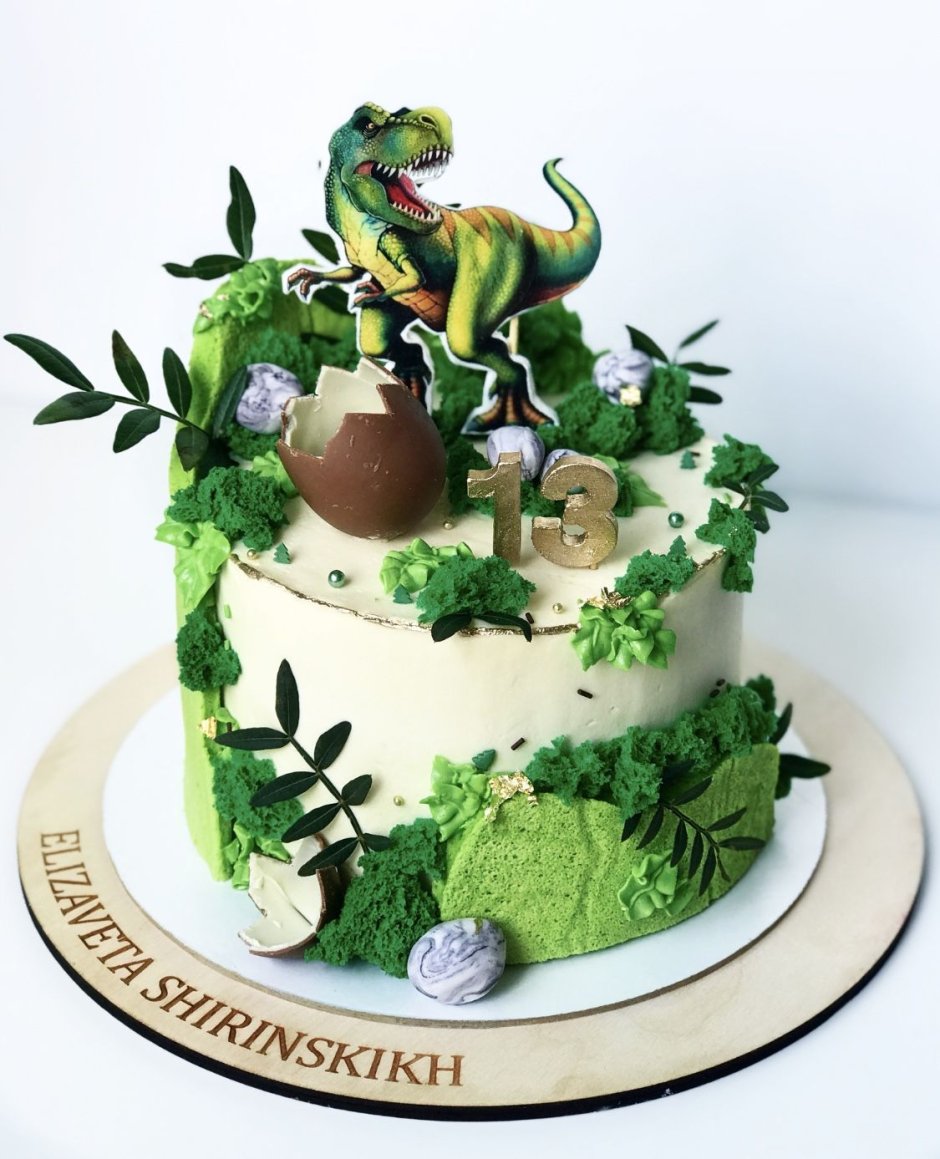 Детские тортики с динозаврами декор
