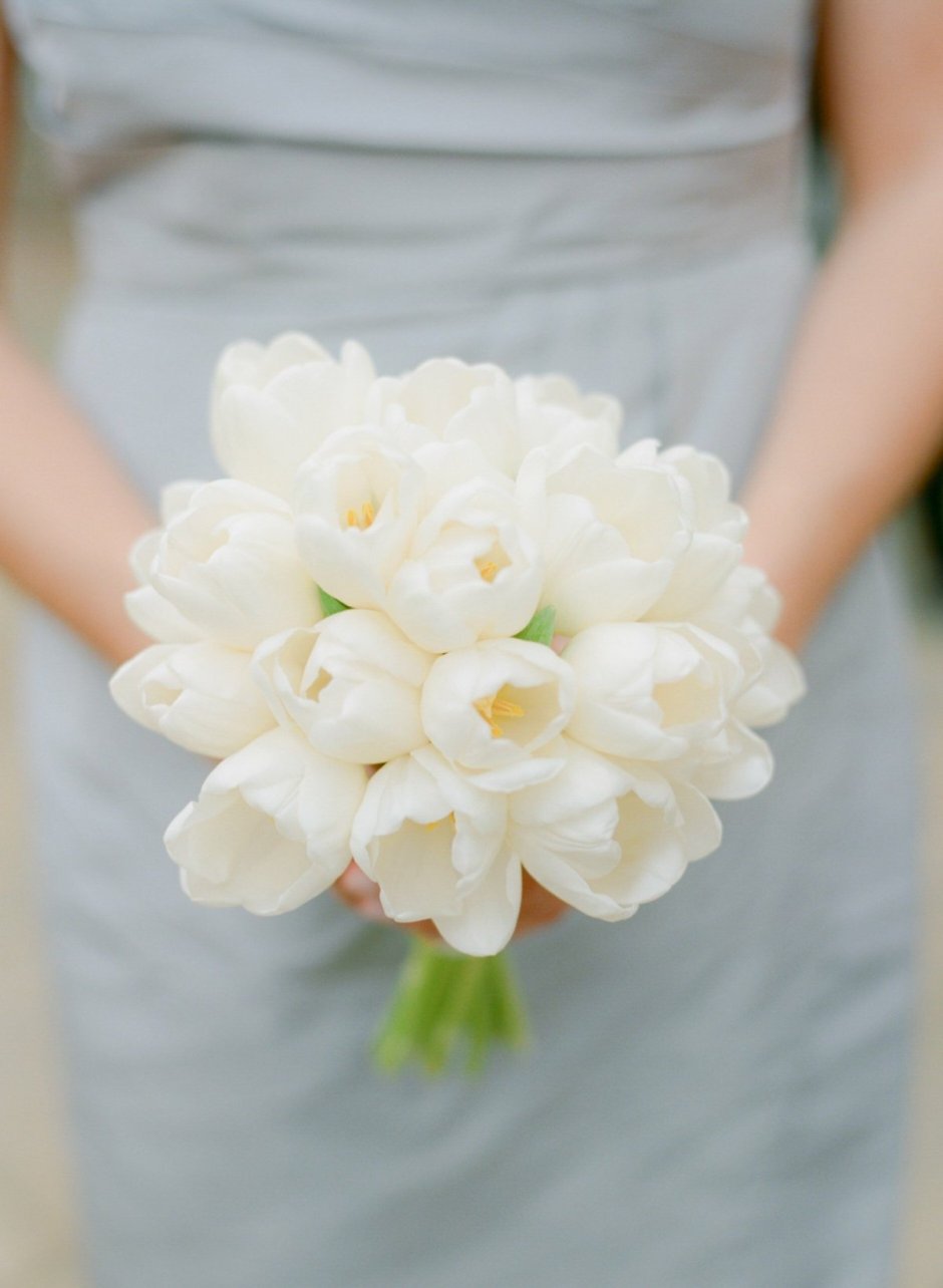 Свадебные букеты из искусственных тюльпанов