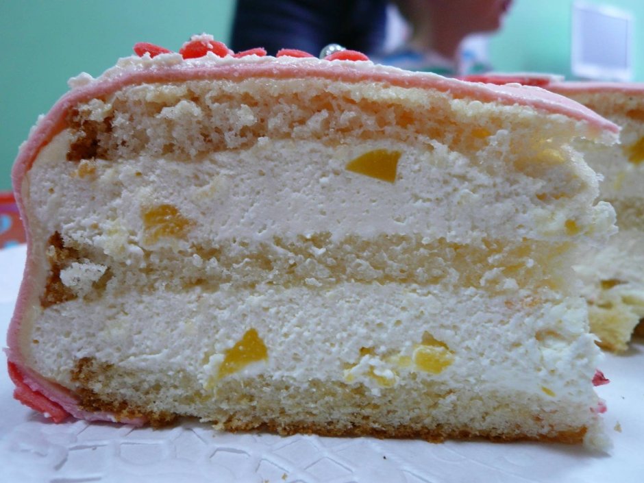 Бисквитный торт с кремом чиз