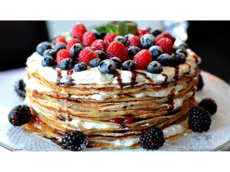 Блинный торт «фруктовый рай»
