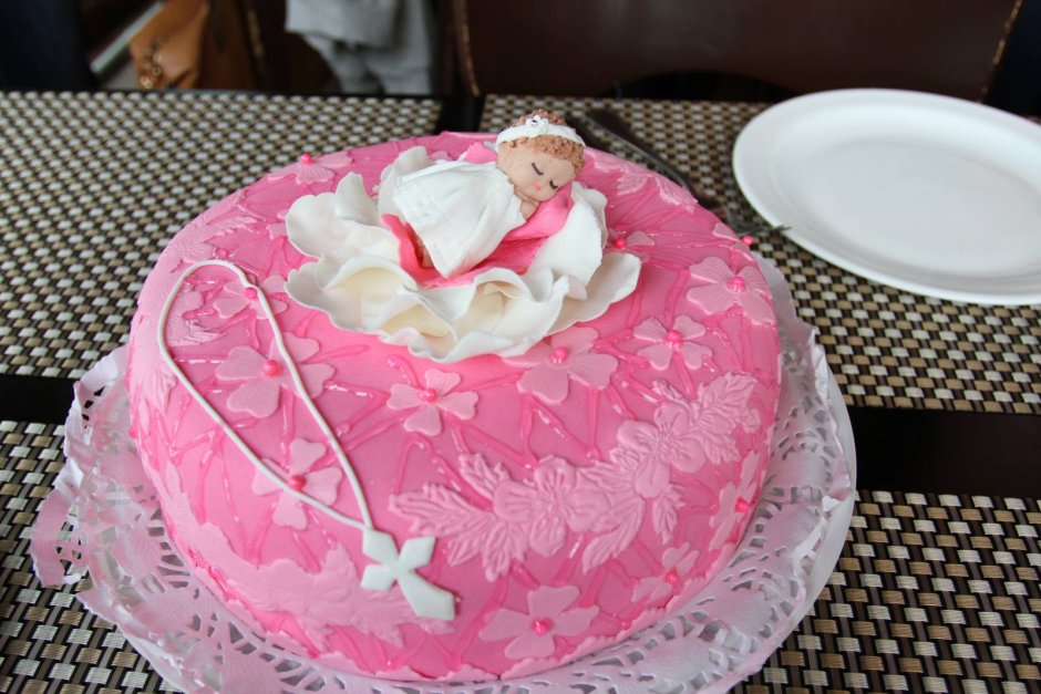 Торт на крещение девочки