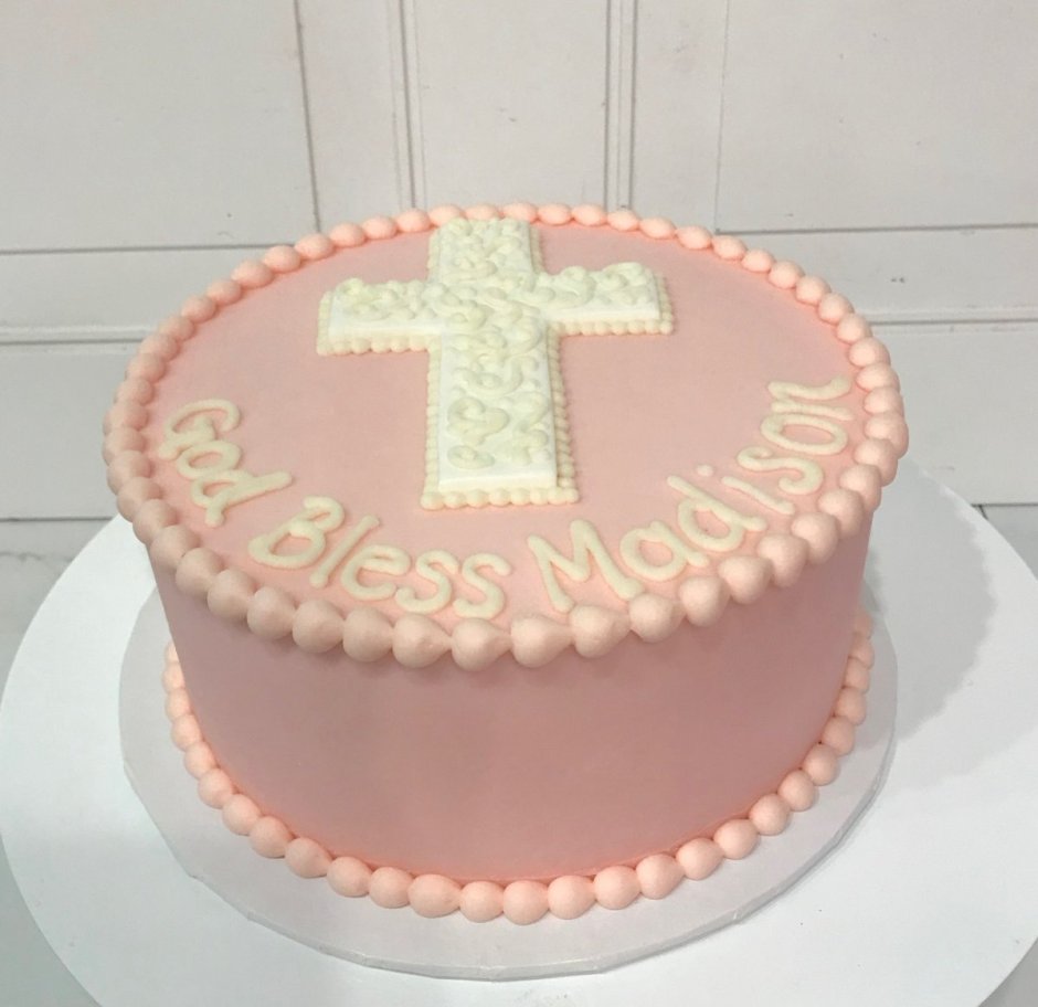 Простой торт на крестины