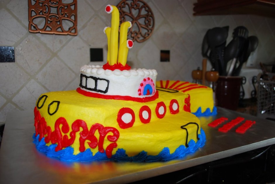 Детский торт подводная лодка