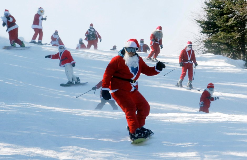 Дед Мороз сноубордист