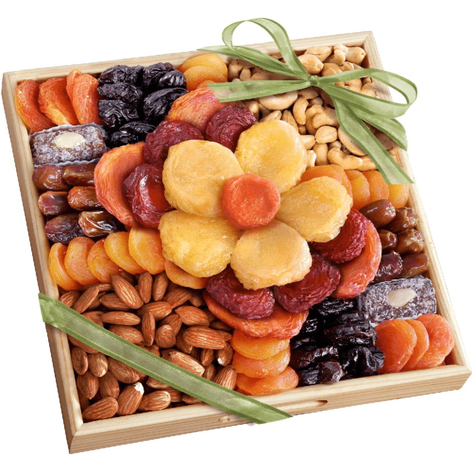 Подарочные корзины с орехами и фруктами