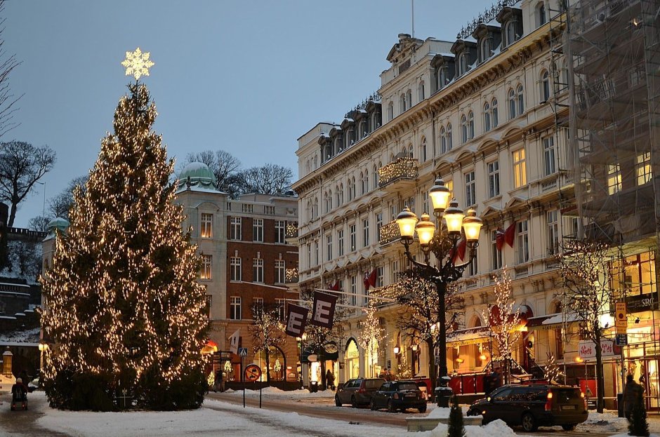 Швеция Стокгольм улицы Рождество