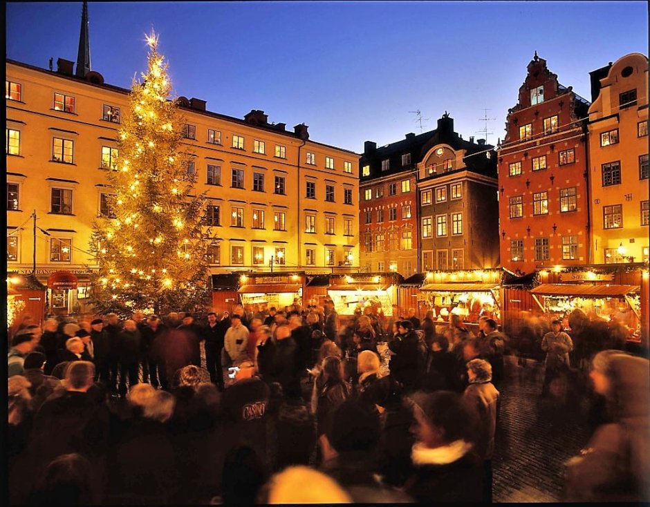 Стокгольм Швеция Рождество