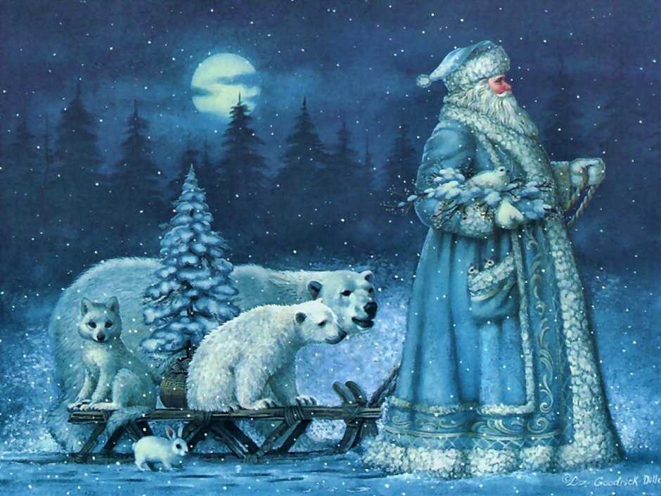 Картины Ruth Sanderson Рождество рут Сандерсон