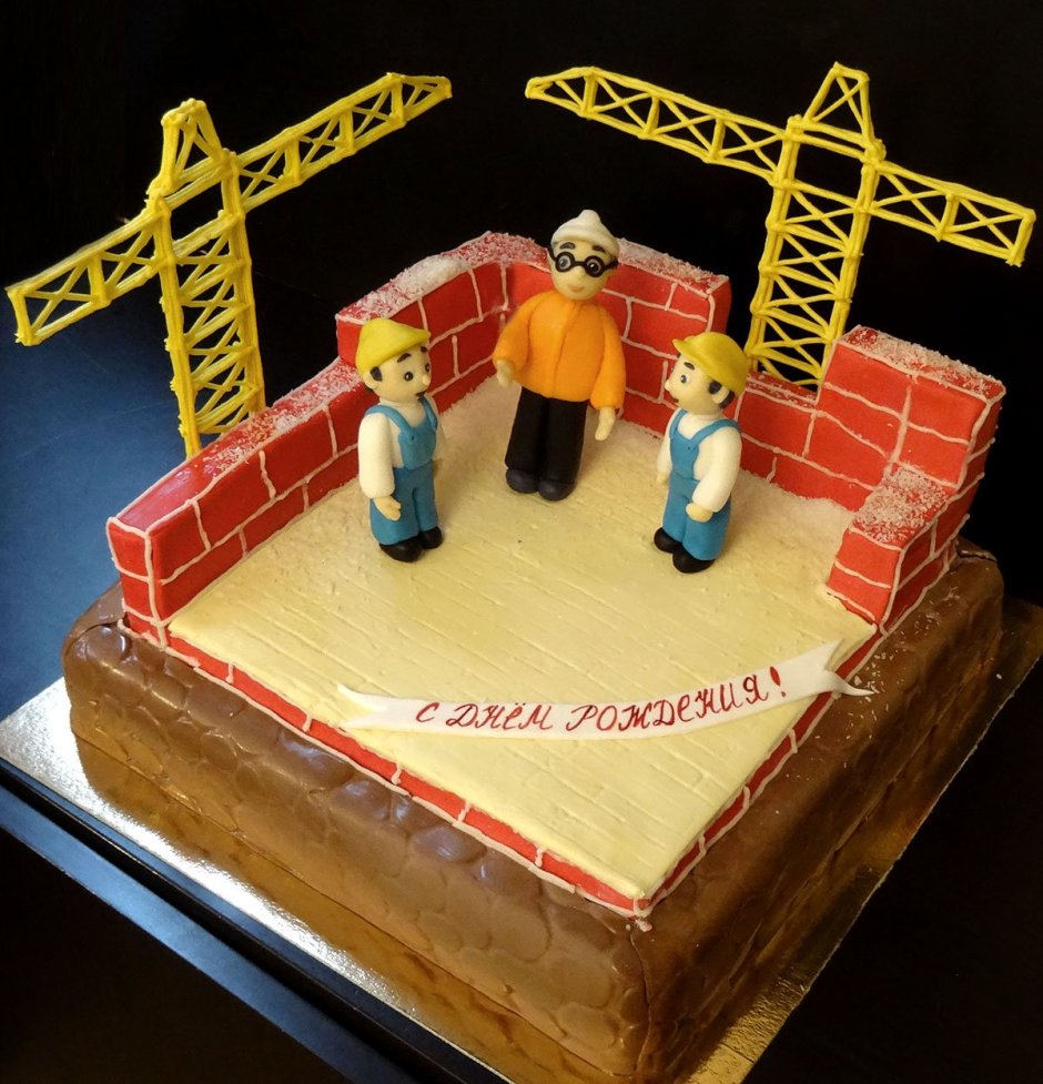 Торт на строительную тематику