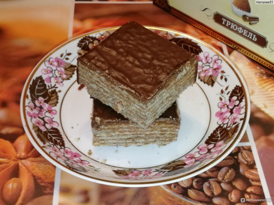 Вафельный торт со вкусом шоколада