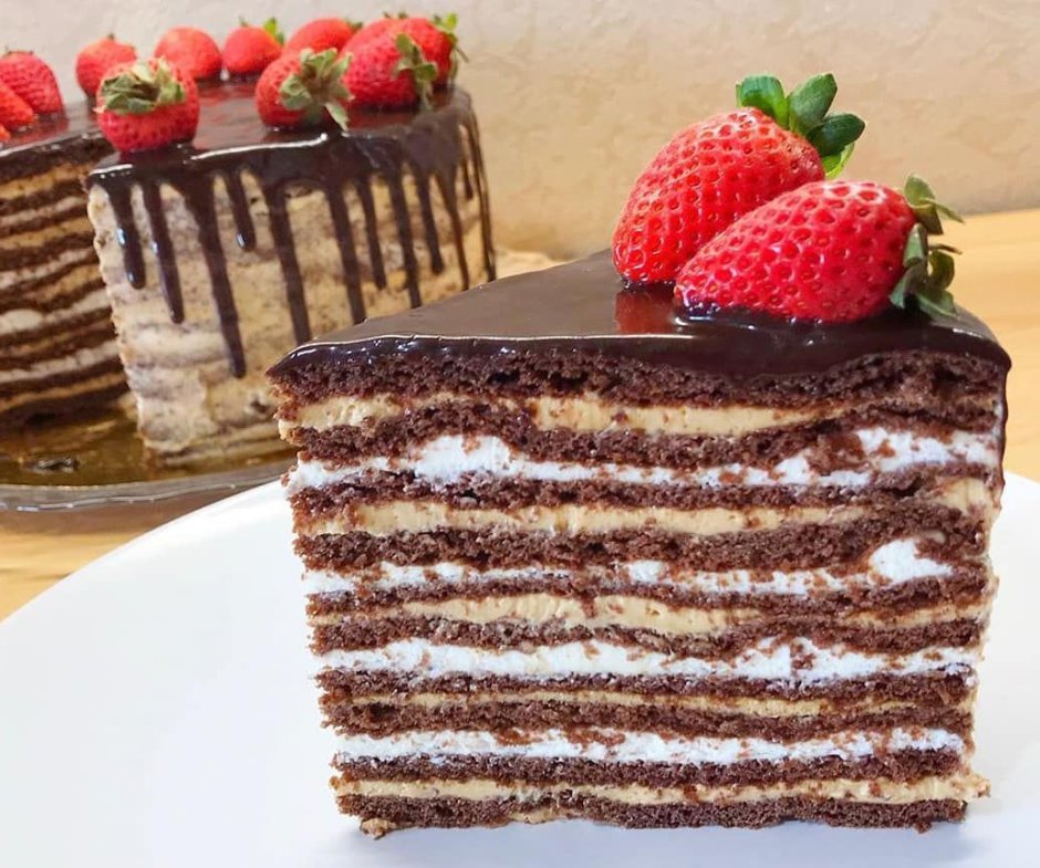 Пирожное Наполеон шоколадный