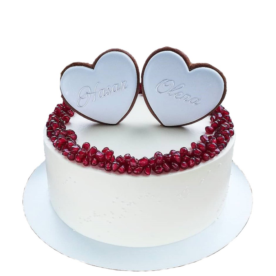 Рубиновая свадьба торт сердце