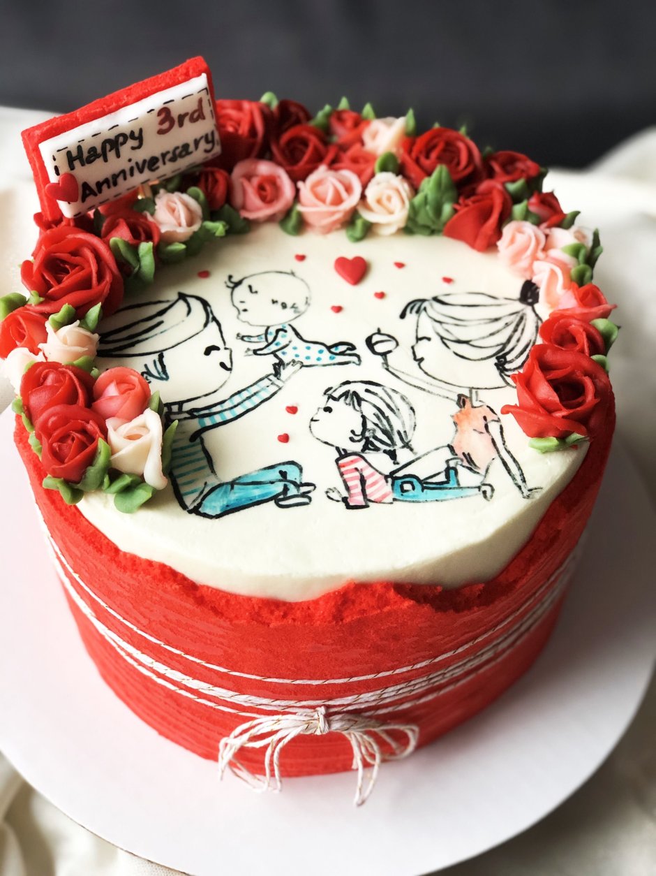 Торт годовщина свадьбы двухярусный