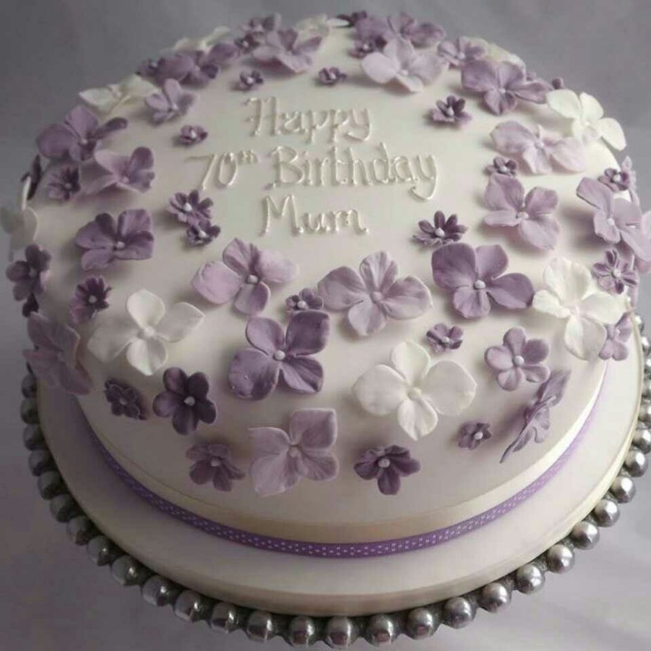 Торт маме на день рождения фиолетовый