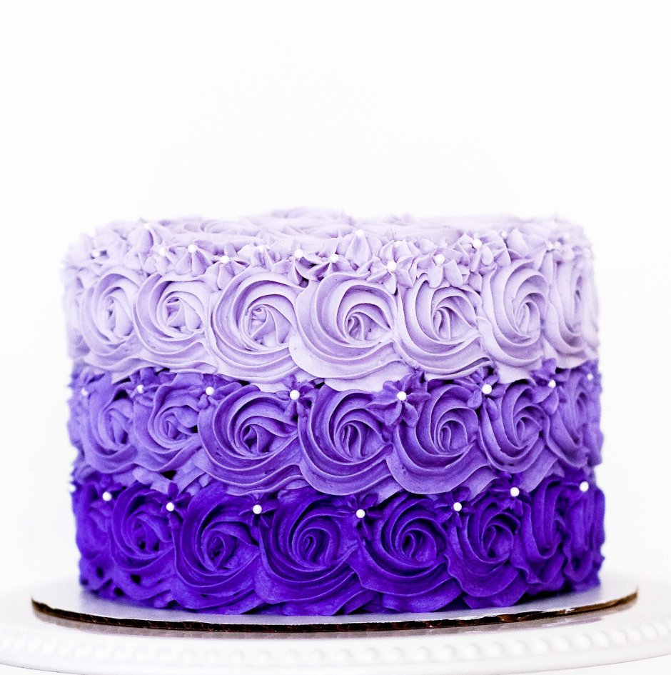 Фиолетовый кремовый торт