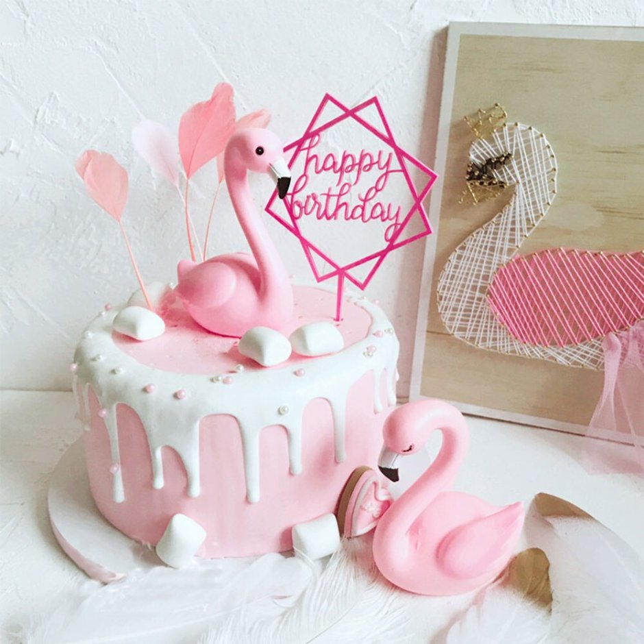 Торт с фигуркой Фламинго