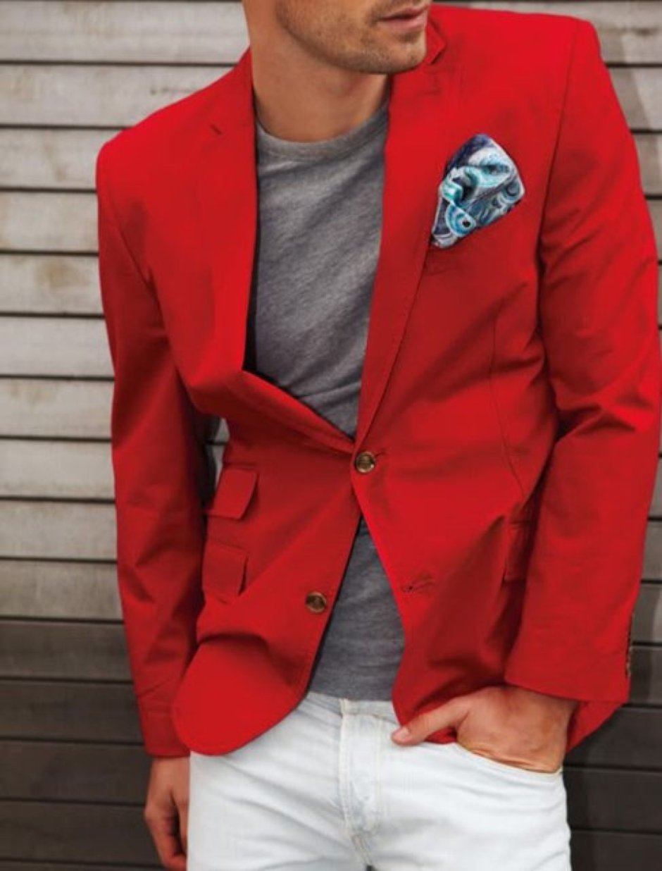 Красный пиджак мужской стиль