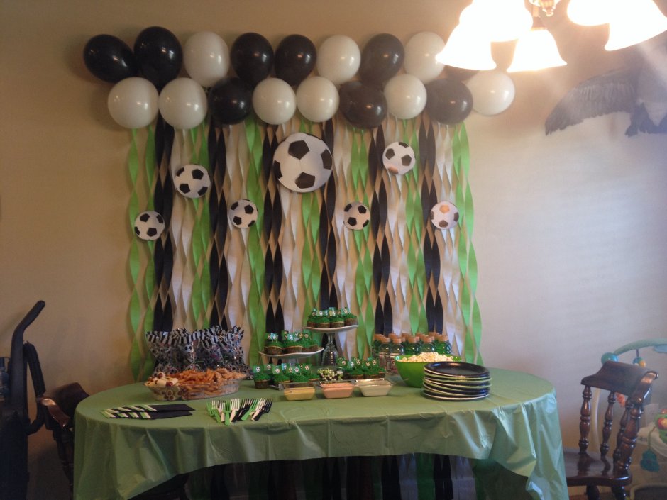 Декор на день рождения в футбольном стиле