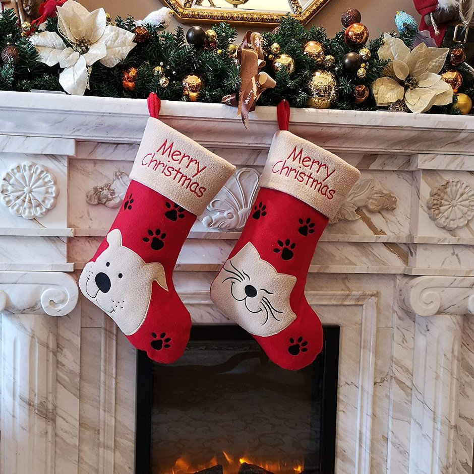 Красивые новогодние носки