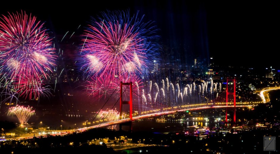 Салют в Стамбуле на новый год