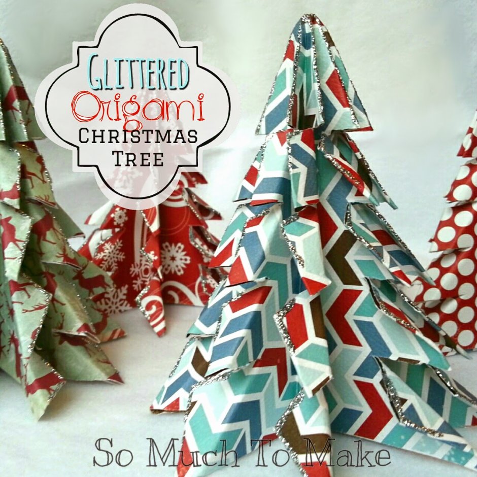 Оригами елочные украшения