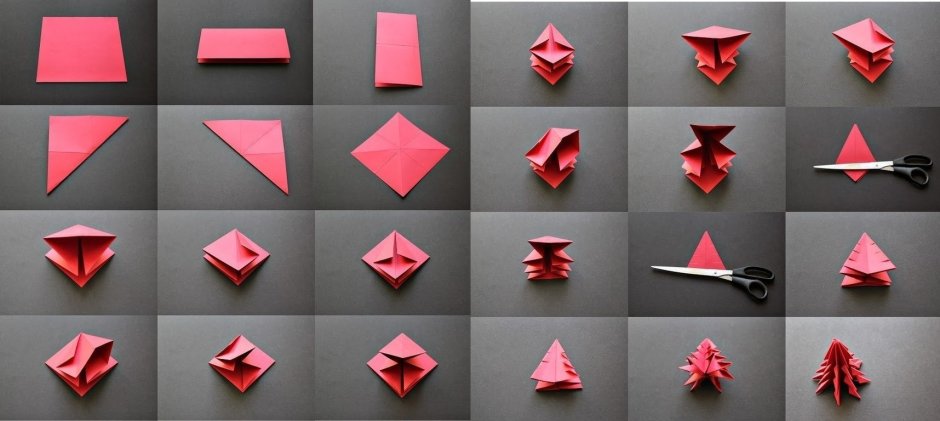 Оригами дед Мороз из бумаги для детей 9-10