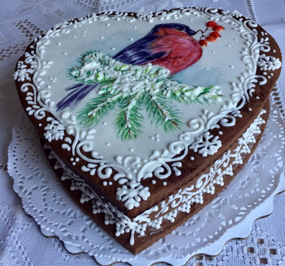 Декор торта с рябиной