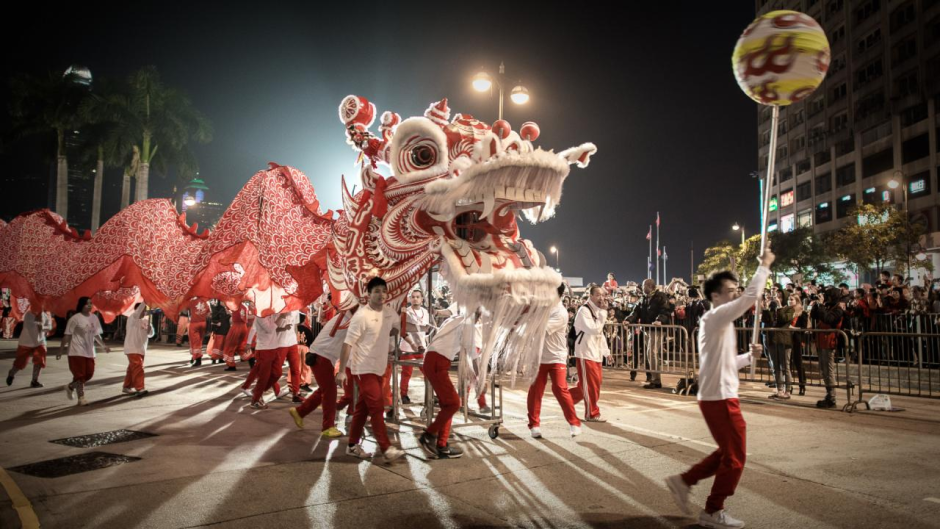Танец дракона в Китае
