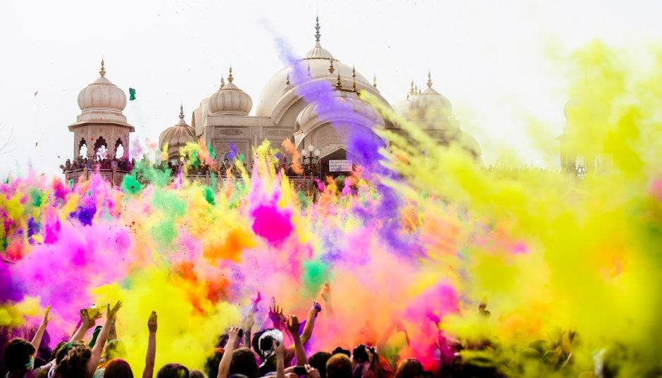 Фестиваль цвета в Индии заставка для раб стола