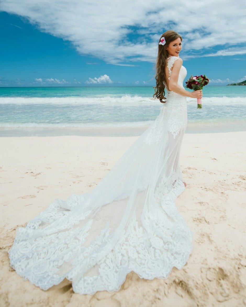 Свадебное платье для свадьбы на море
