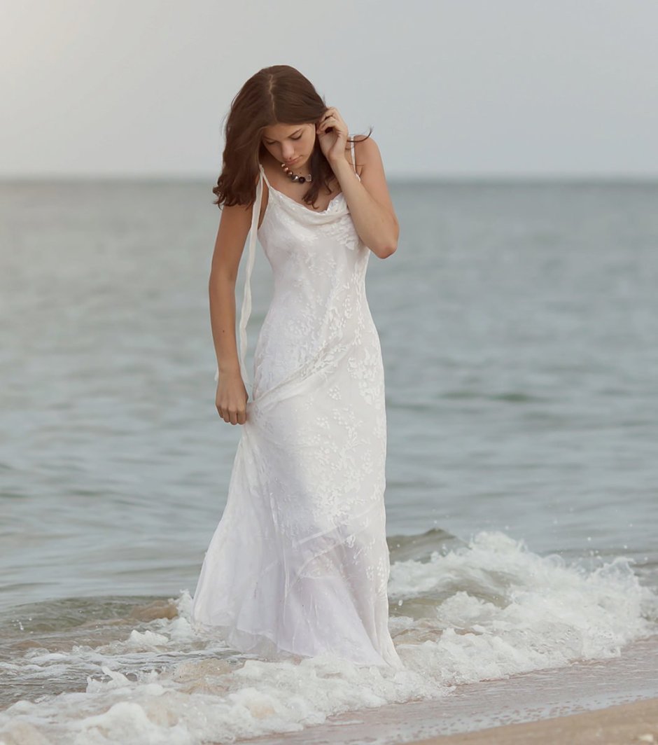 Легкое свадебное платье для пляжа