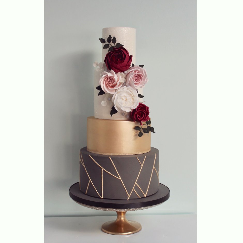Свадебный торт с геометрикой