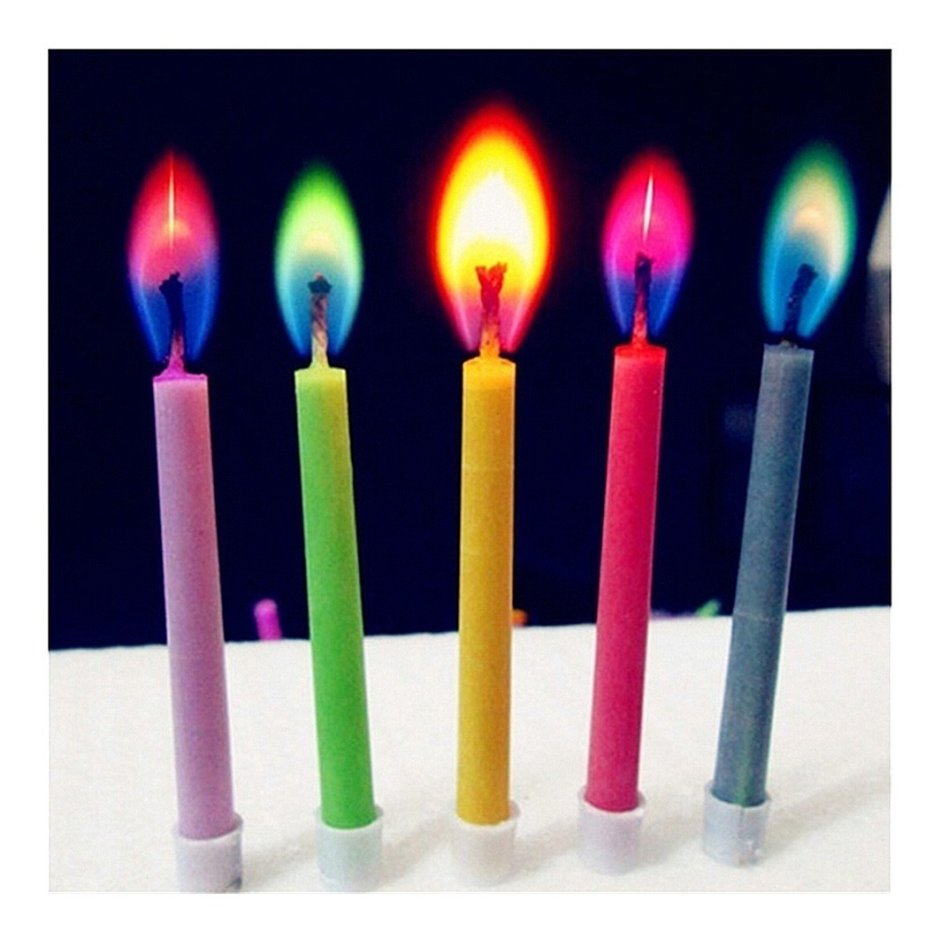 Антелла свечи для торта цветное пламя 5 шт