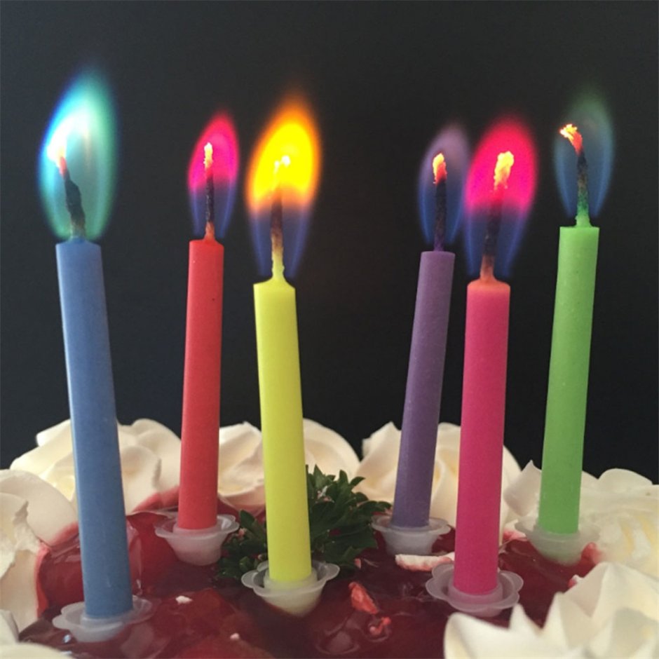 Свечи для торта цветные