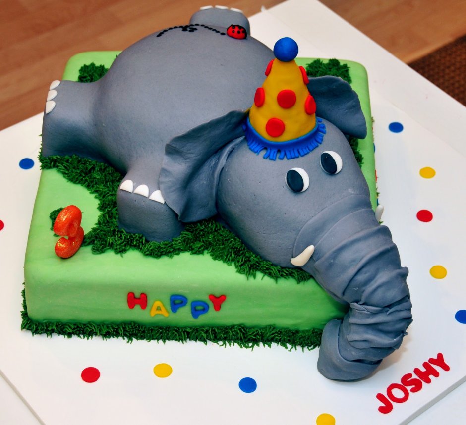 Торт со слоном для мальчика