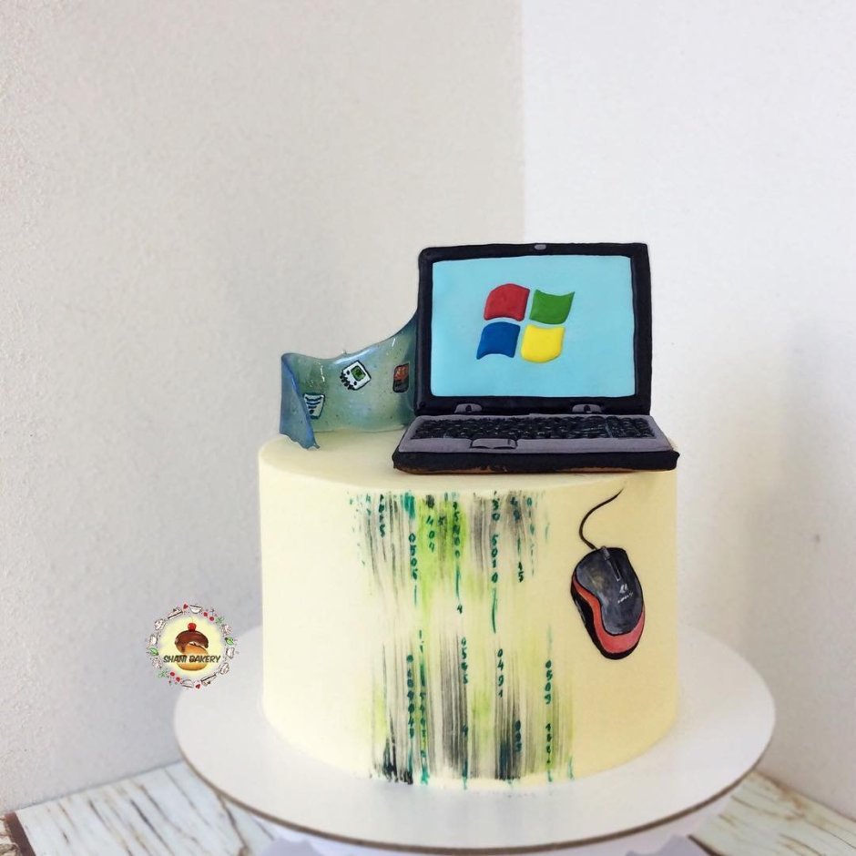 Торт с видом компьютерной клавиатуры