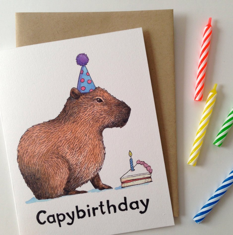 Капибара поздравляет с днем рождения