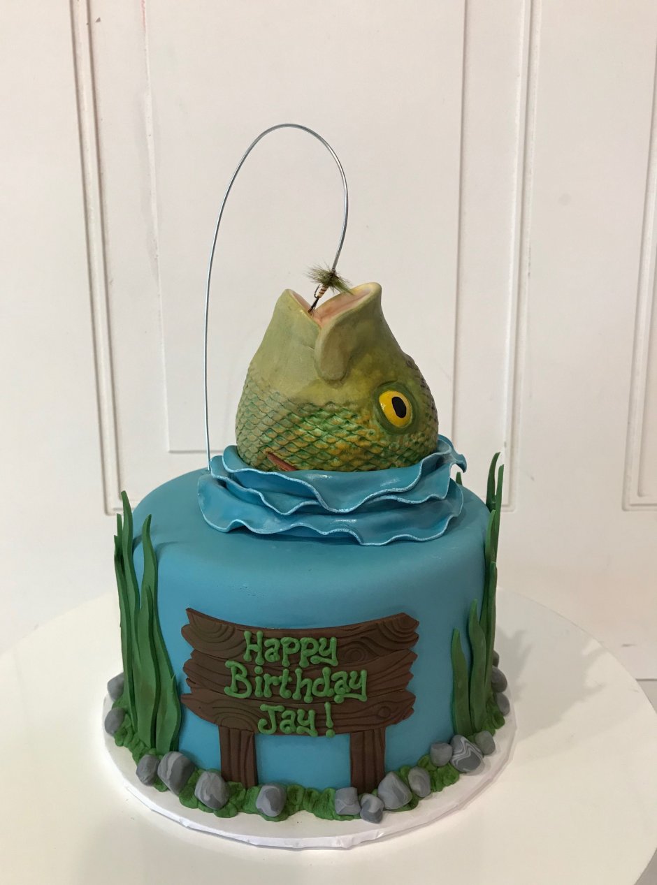 Оригинальный торт для рыбака