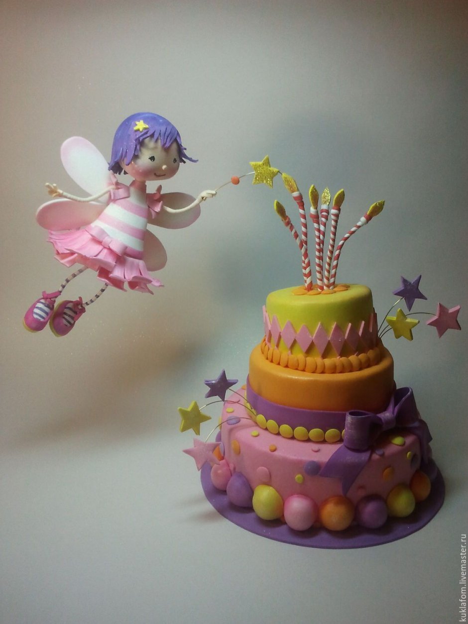 Торт с феями для девочки 5 лет