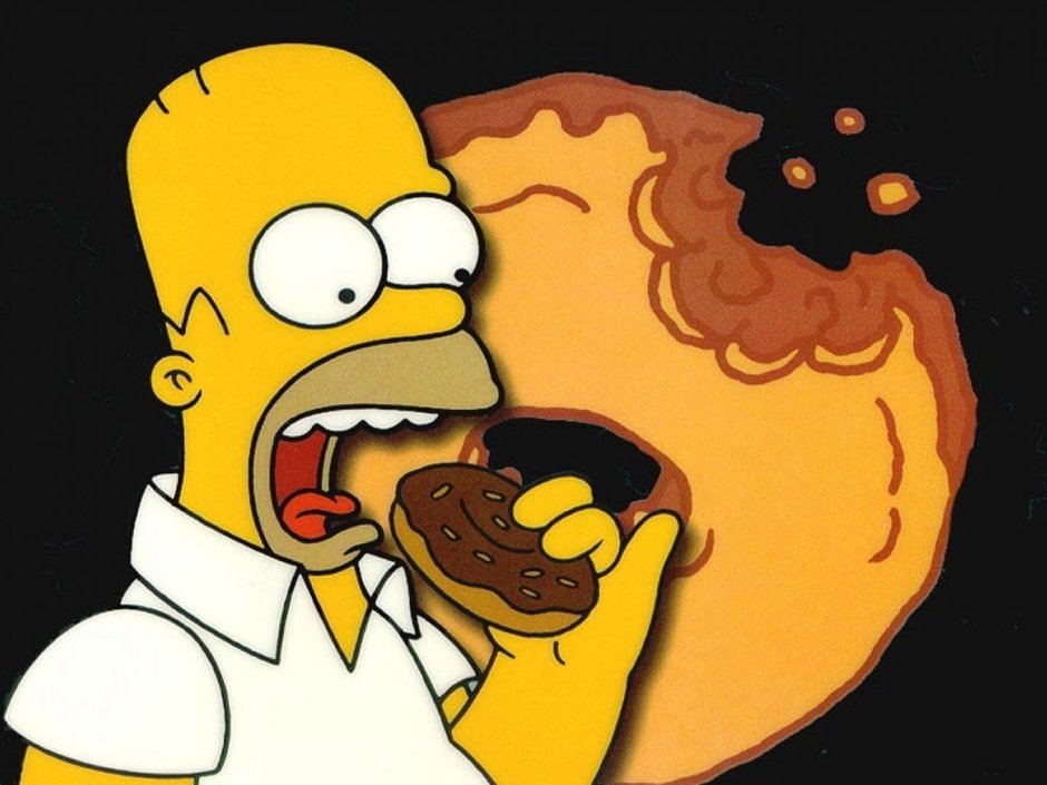 Homer Simpson с пончиком
