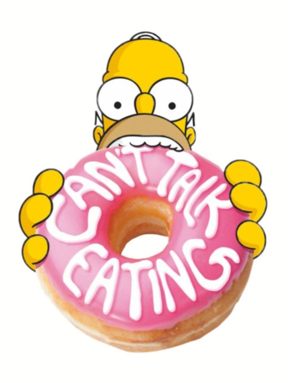 Гомер симпсон с пончиком рисунок