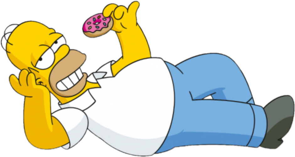 Гомер ест пончик