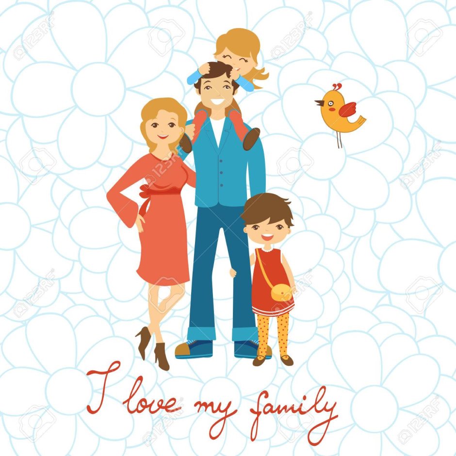 Постер для детей о семье