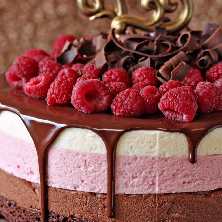 Муссовый торт малина шоколад