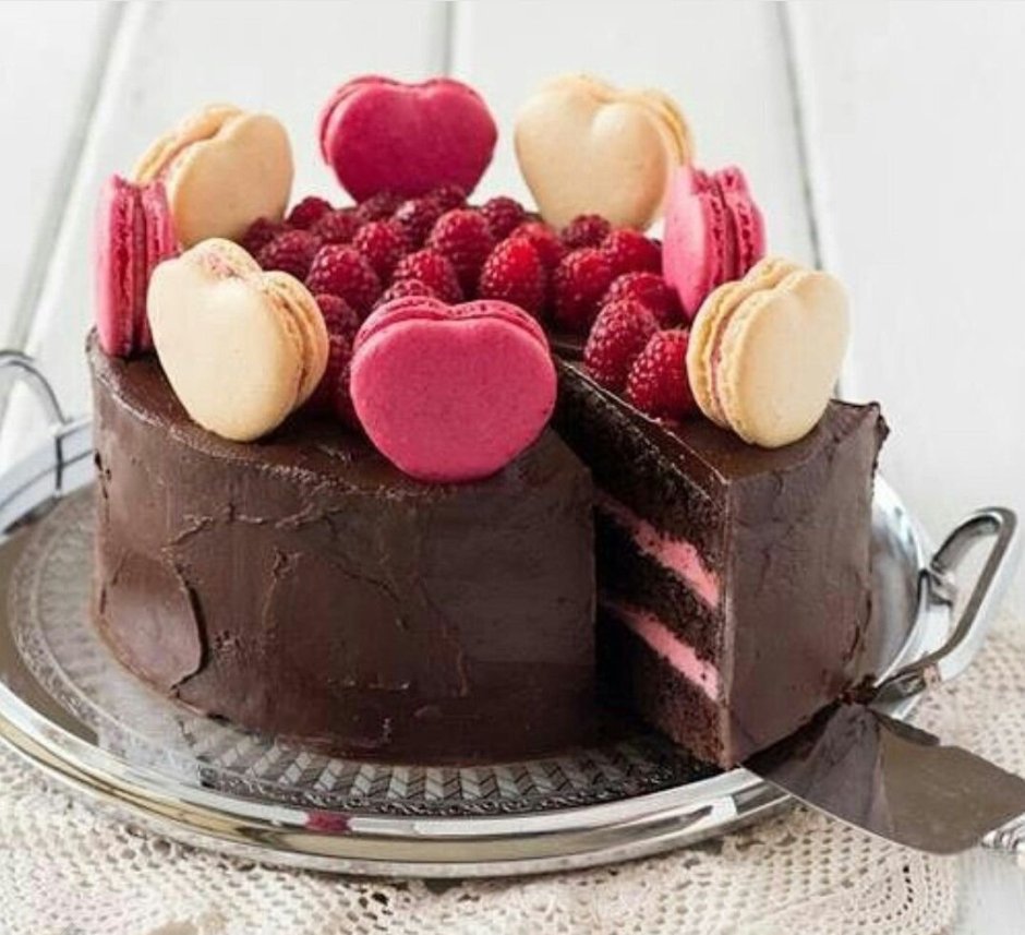 Шоколадно-малиновый тарт