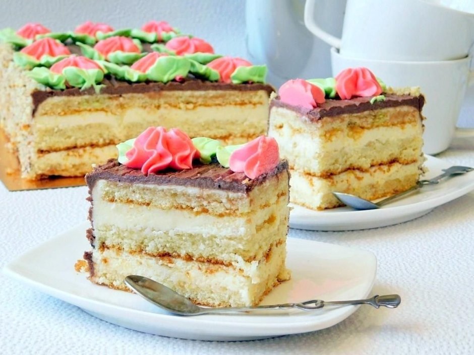 Бисквитный торт пломбир